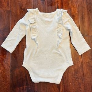 Cream long sleeve shirt